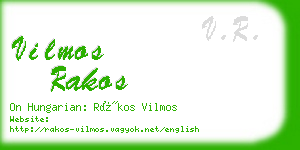 vilmos rakos business card